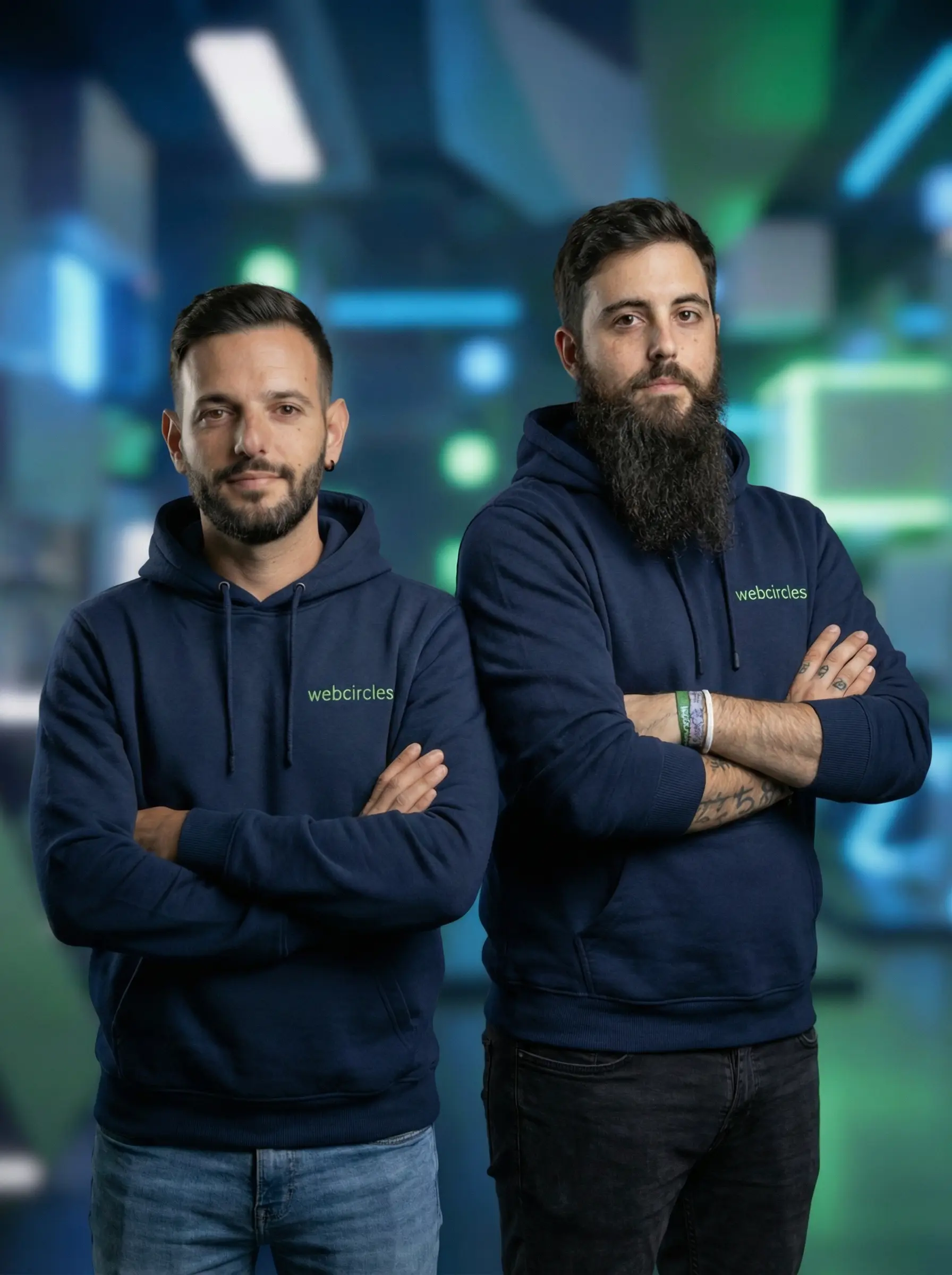 Davide Vaghi and Fabrizio Romano are standing arm crossed